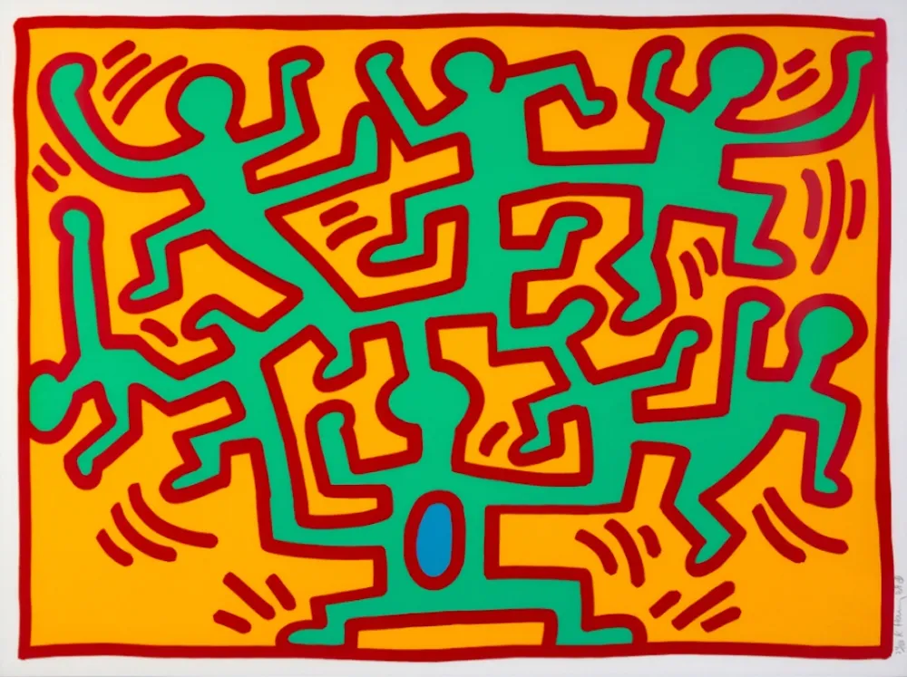 Serigrafia Haring - Growing II