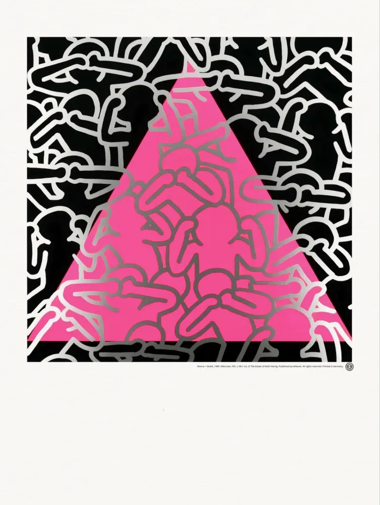 Serigrafia Haring - Silence Death