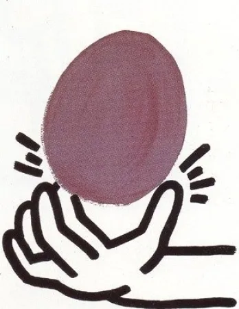 Litografia Haring -  Story of Red & Blue #20