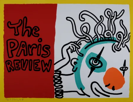 Serigrafia Haring - The Paris Review, 1989 - Hand-signed