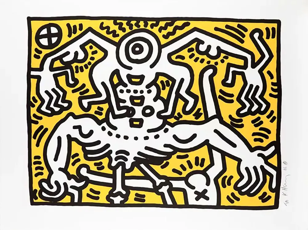 Litografia Haring - Untitled