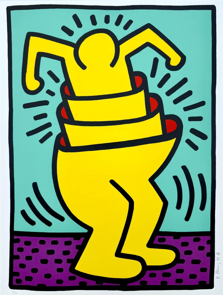 Serigrafia Haring - Untitled, Cup Man