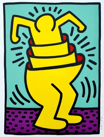 Serigrafia Haring - Untitled, Cup Man