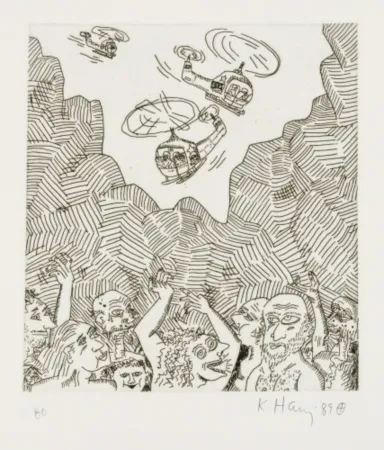 Incisione Haring - Untitled (From the Valley Suite)