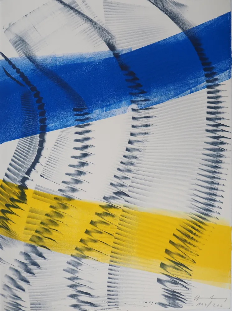 Litografia Hartung - Composition coloré