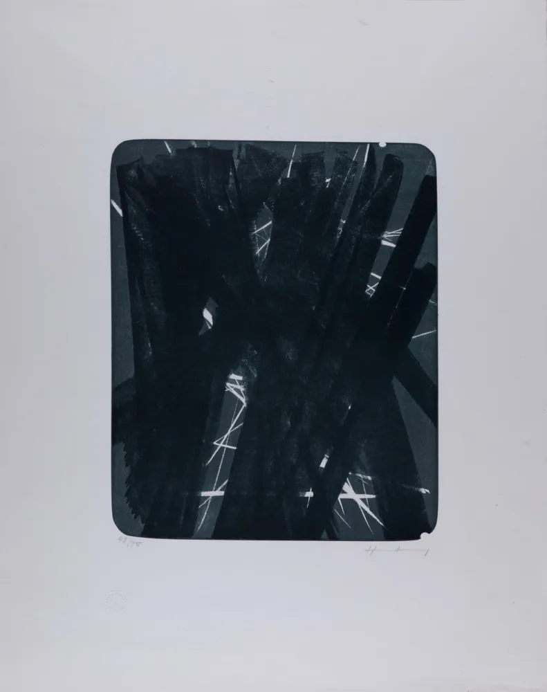 Litografia Hartung - Composition L34 - Hand-signed