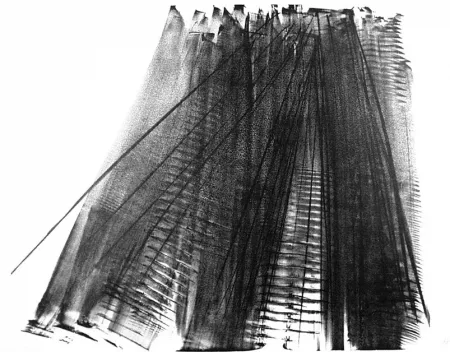 Litografia Hartung - Composizione 