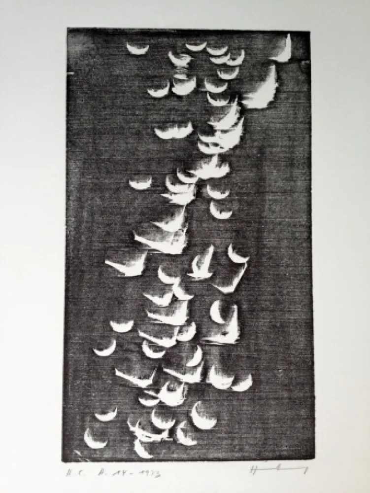 Incisione Su Legno Hartung - H 14