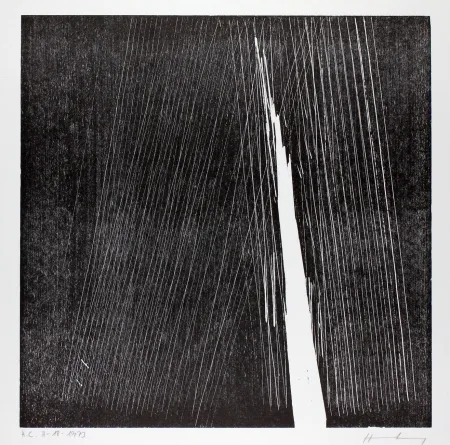 Incisione Su Legno Hartung - H-18-1973