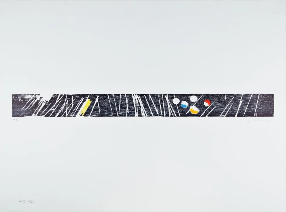 Incisione Su Legno Hartung - H 1973-23 