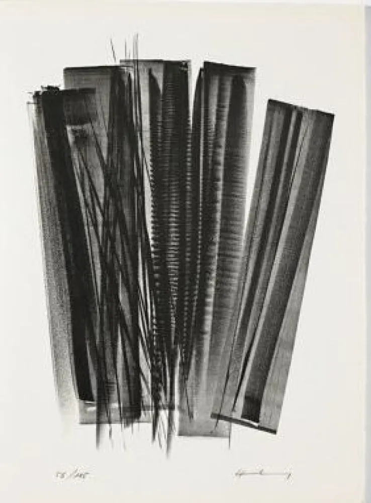 Litografia Hartung - L 162 (Jean Cassou: vingt-deux poèms)