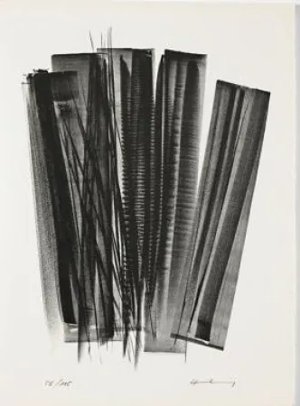 Litografia Hartung - L 162 (Jean Cassou: vingt-deux poèms)