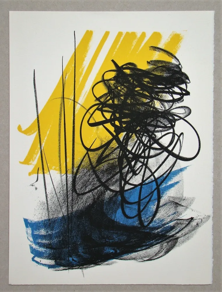 Litografia Hartung - L différée - 2, 1964
