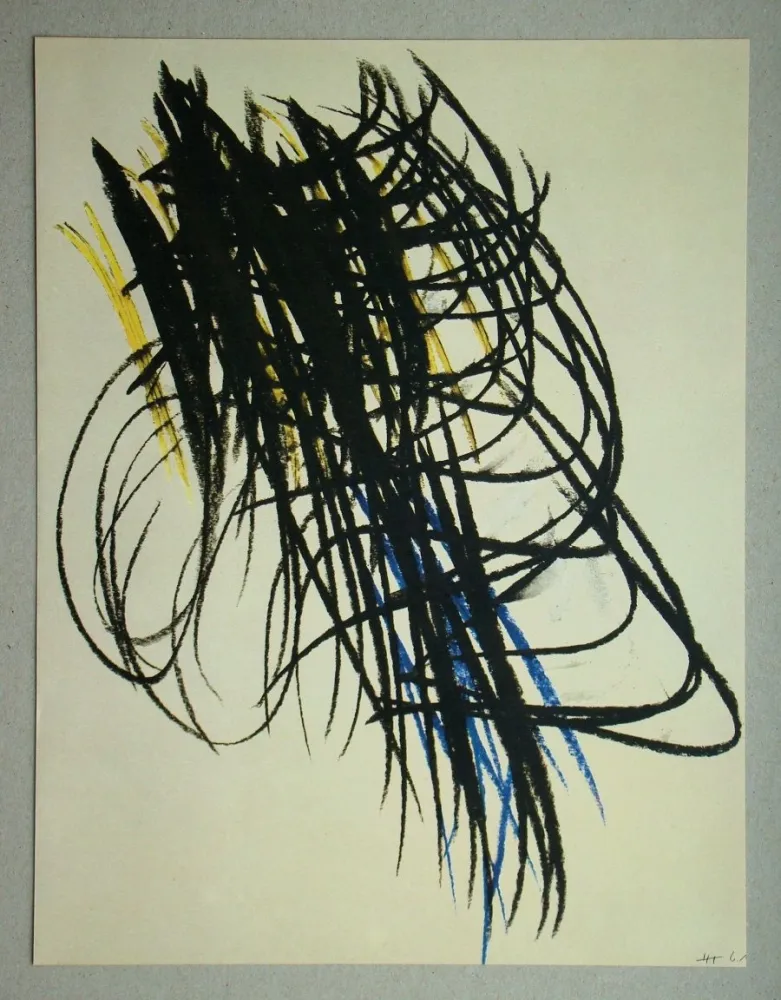 Litografia Hartung - Pastel, 1961