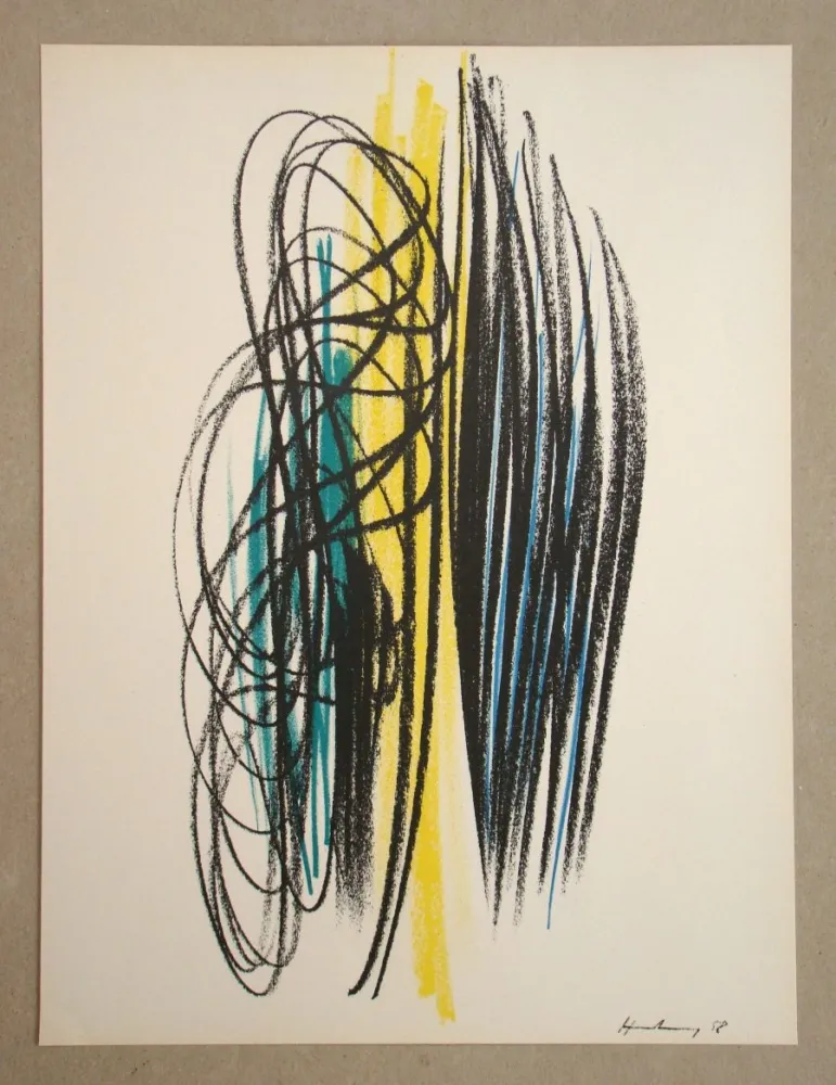 Litografia Hartung - Pastel P. 1958 - 35