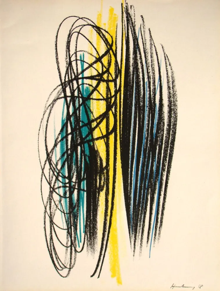 Litografia Hartung - Pastel P1958-35