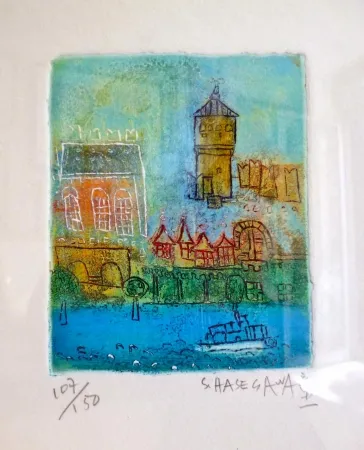 Incisione Hasegawa - BORGO MEDIEVAL TURIN