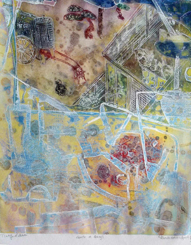 Incisione Hasegawa - Contes de Gengi 