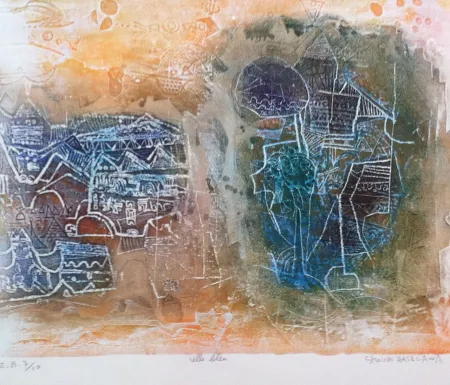 Incisione Hasegawa - Ville bleue 