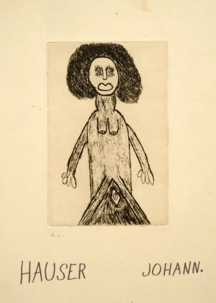 Incisione Hauser - Weiblicher Akt