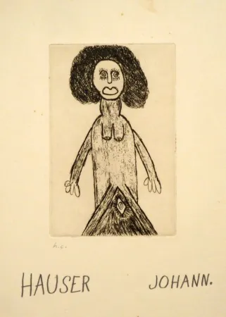 Incisione Hauser - Weiblicher Akt