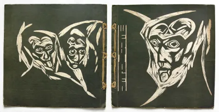 Incisione Su Legno Havermans - Heads (for 'Wendingen') 