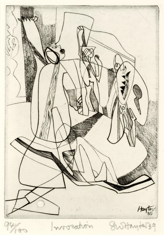 Acquaforte Hayter - Invocation