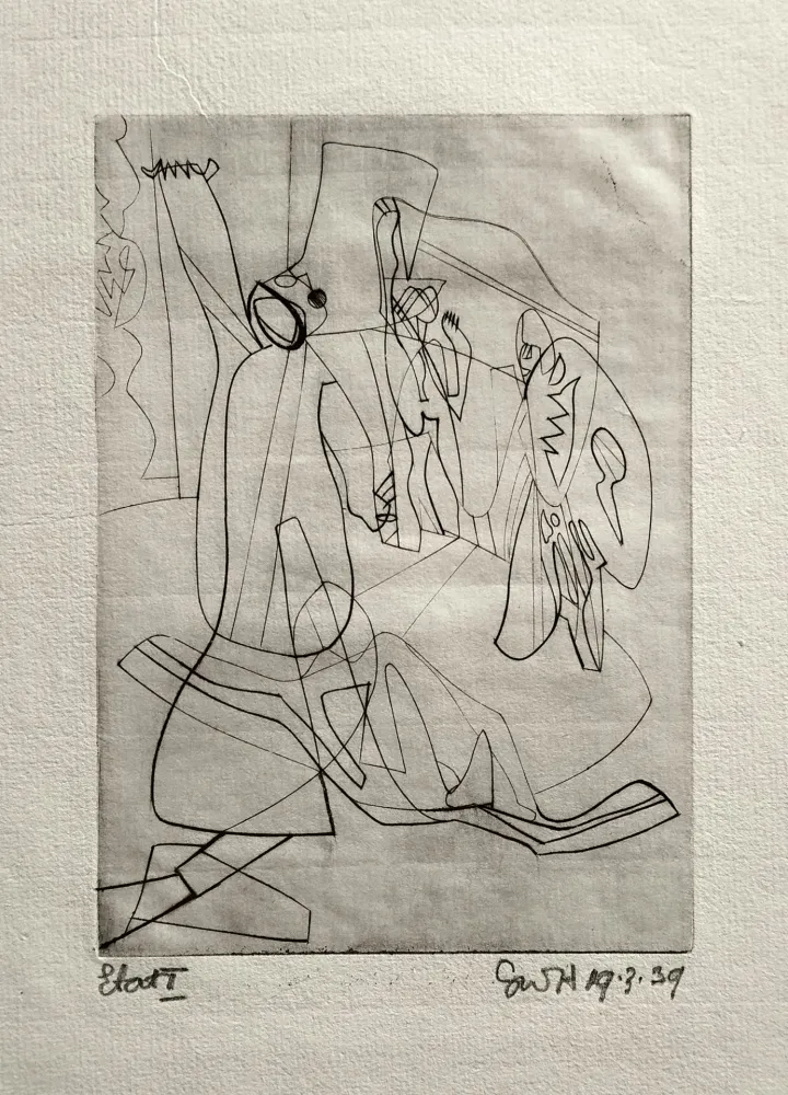 Incisione Hayter - Invocation