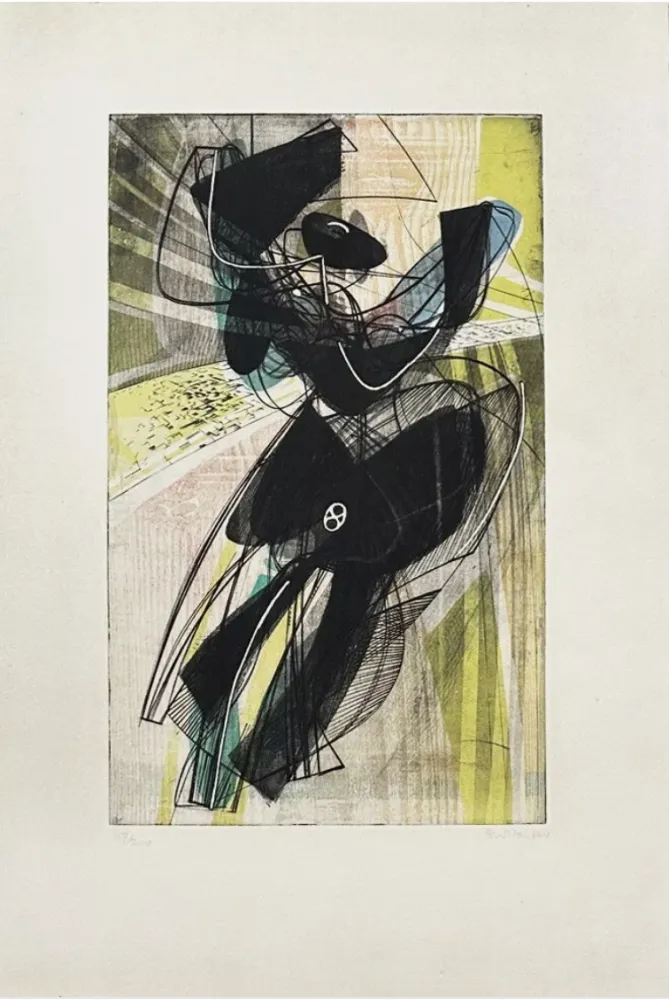 Incisione Hayter - La danse du soleil