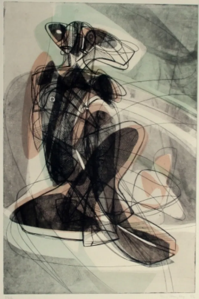 Incisione Hayter - Le couple