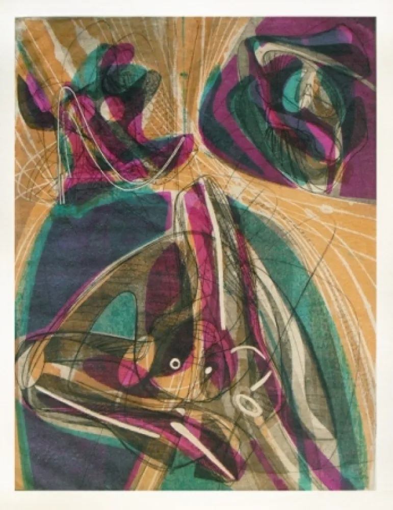 Incisione Hayter - Night and day