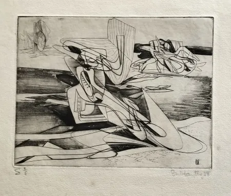 Incisione Hayter - Untitled, from Facile Proie