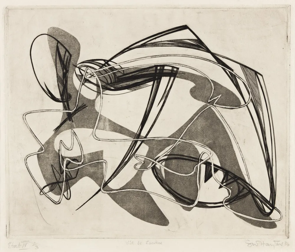 Acquaforte Hayter - Viol de Lucrece