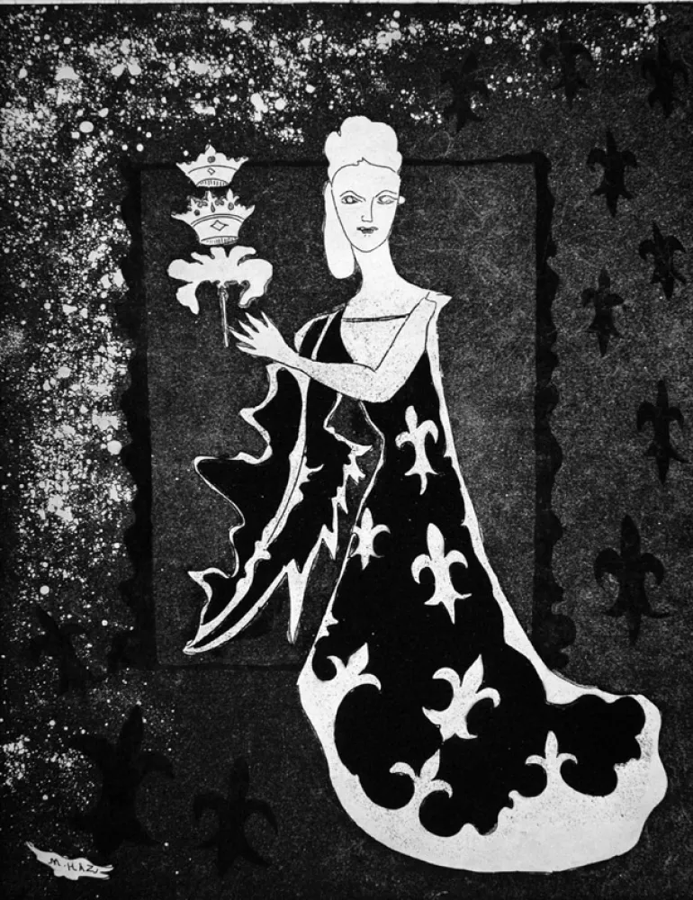 Acquaforte Haz - La duchessa di Guermantes