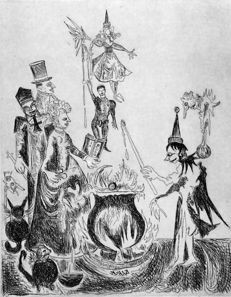 Acquaforte Haz - L'elfo e la rosa