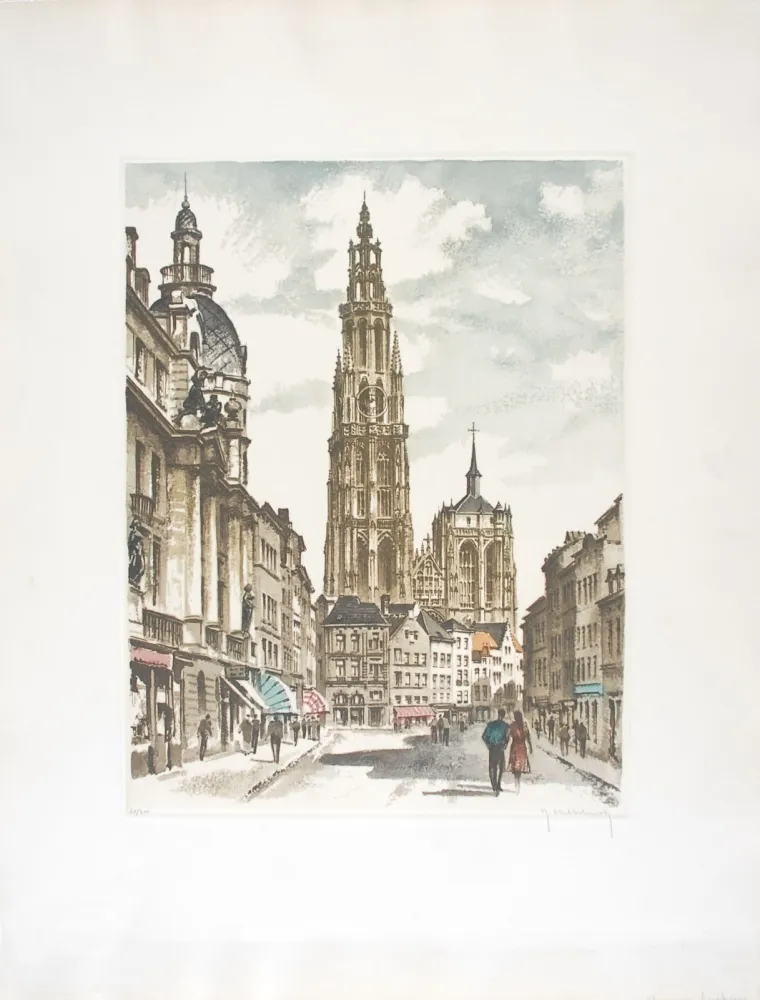 Acquaforte Hebbelinck - Anvers : Suikerrui