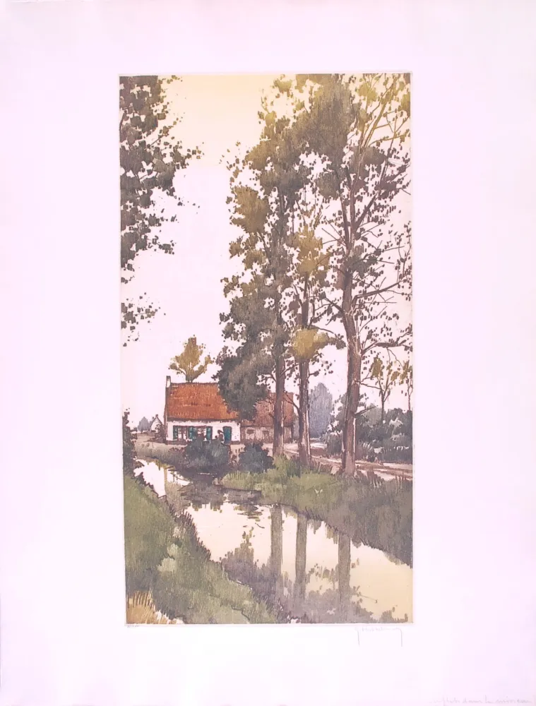 Acquaforte Hebbelinck - Reflet dans le ruisseau