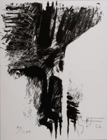 Litografia Heiliger - Abstract Composition, 1966 - Hand-signed!