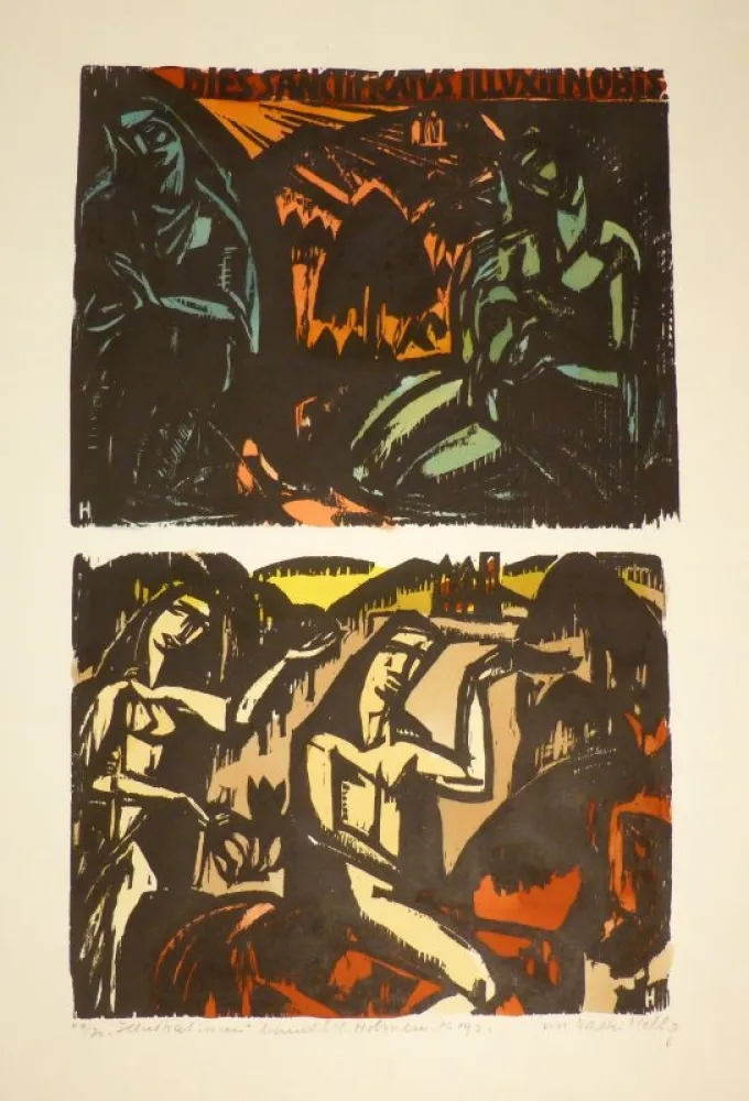 Incisione Su Legno Helbig - „DIES SANCTIFICATVS ILLUXIT NOBIS