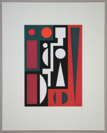 Serigrafia Herbin - Cinq, 1954