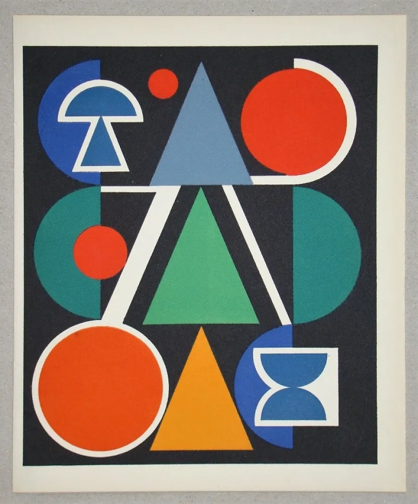 Serigrafia Herbin - Composition Rouge