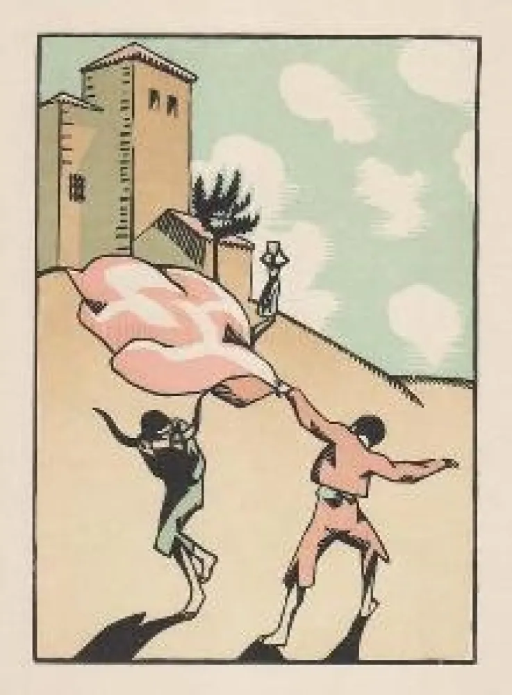 Incisione Su Legno Hermann-Paul - Douze dessins pour amour de Goya, composés et gravés par Hermann-Paul