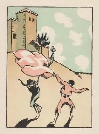 Incisione Su Legno Hermann-Paul - Douze dessins pour amour de Goya, composés et gravés par Hermann-Paul