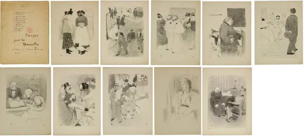 Litografia Hermann-Paul - Images pour les Demoiselles