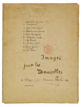 Litografia Hermann-Paul - Images pour les Demoiselles (covert)