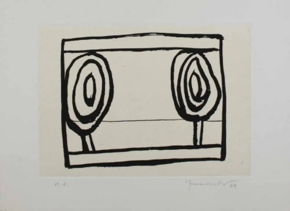 Acquatinta Hernandez Pijuan - Arbres 1