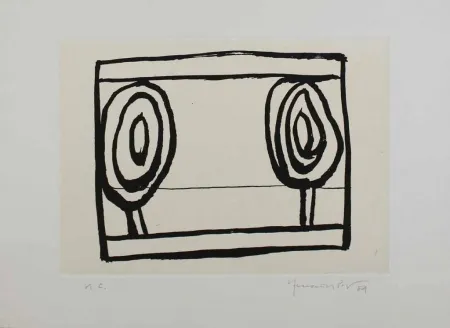 Acquatinta Hernandez Pijuan - Arbres 1