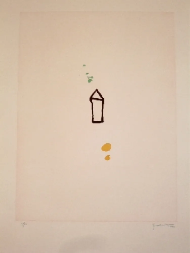 Acquatinta Hernandez Pijuan - Casa amb jardí 1