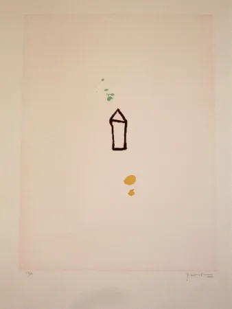 Acquatinta Hernandez Pijuan - Casa amb jardí 1