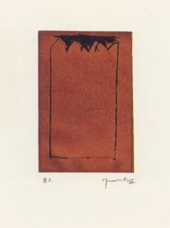 Acquatinta Hernandez Pijuan - Catedral ocre